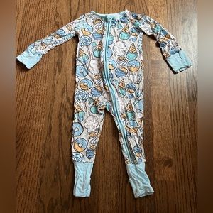 Little Sleepies (blue donut/ice cream) size 6-12 months